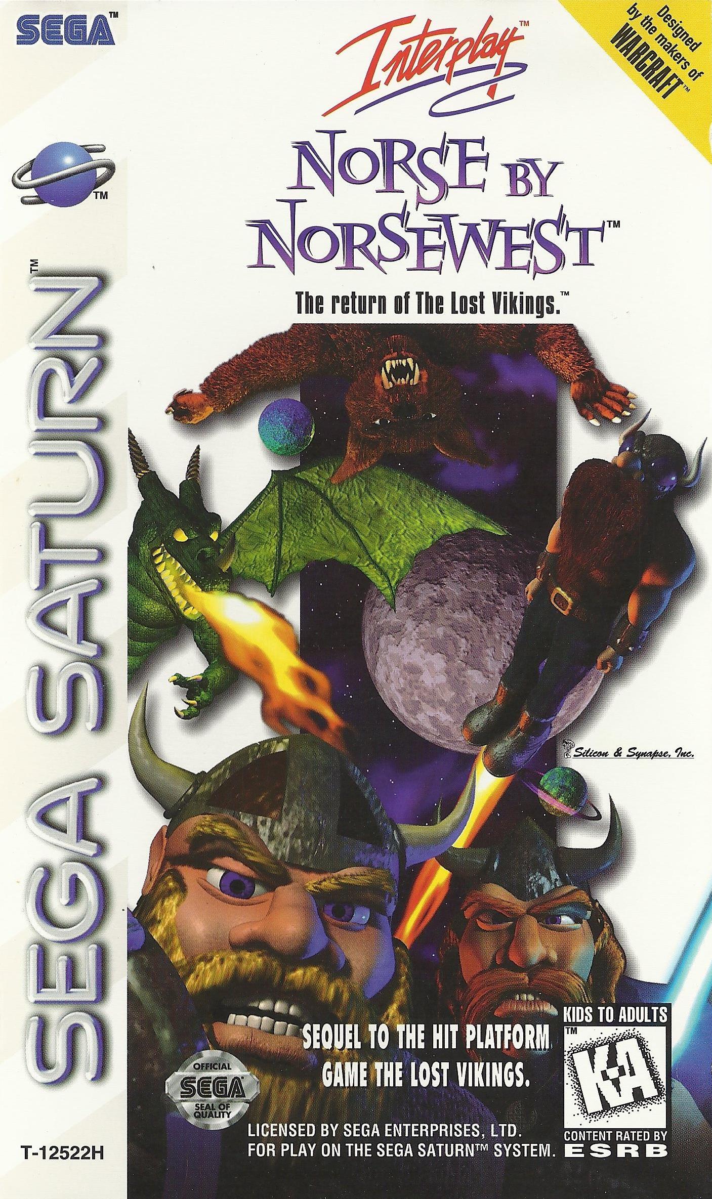 Norse By Norsewest The Return of the Lost Vikings box art for Sega Saturn